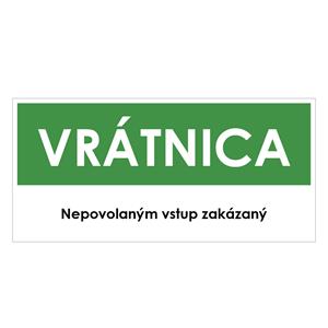 Vrátnica, zelená, plast 2mm,190x90mm