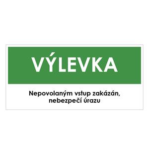 VÝLEVKA, zelená, plast 1 mm 190x90 mm