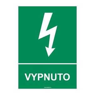 VYPNUTO, Samolepka A4