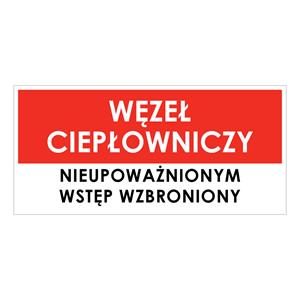 WĘZEŁ CIEPŁOWNICZY, płyta PVC 2 mm, 190x90 mm