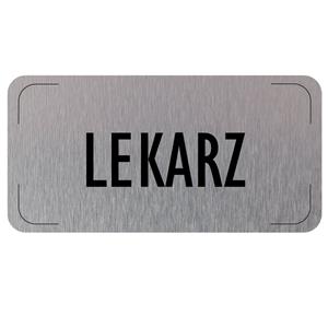 Znak drzwi - Lekarz, płyta aluminiowa, 160 x 80 mm